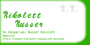 nikolett nusser business card